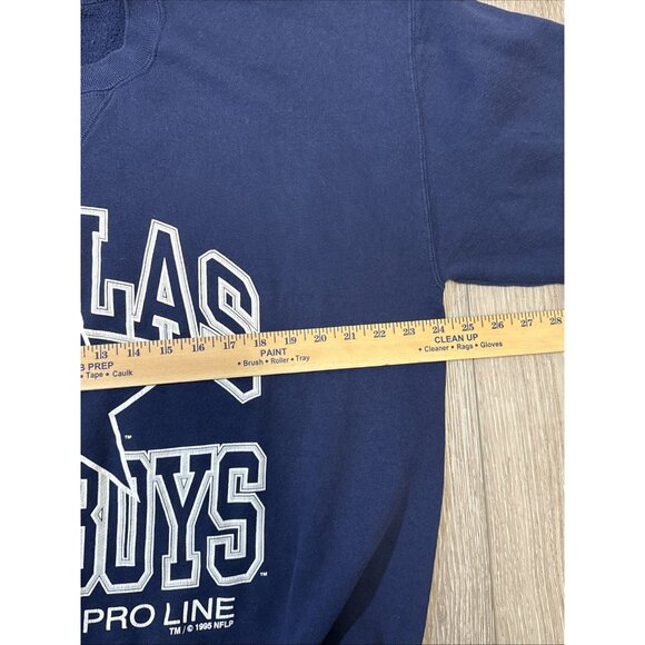 Vintage Mens XL Dallas Cowboys Sweatshirt 1995 NFL Russell Athletics US PROLINE - Picture 10 of 13